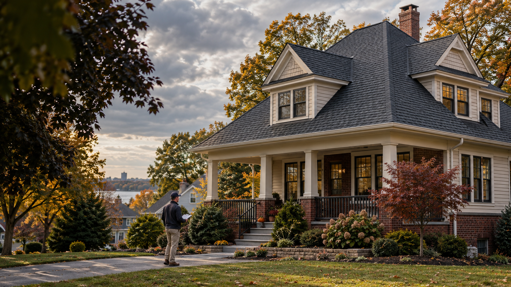 Representative view of a Rochester-style home with an architectural shingle roof